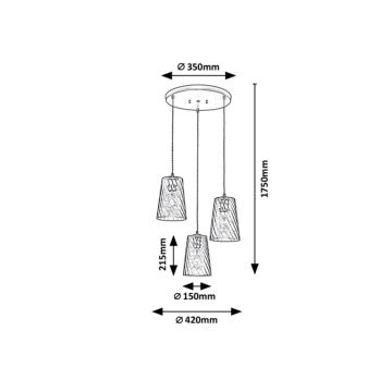 Rabalux - Suspension filaire 3xE27/40W/230V