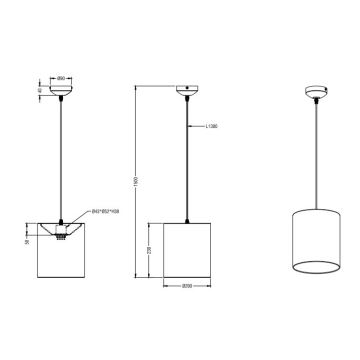 Reality - Suspension filaire CITY 1xE27/60W/230V chrome brillant