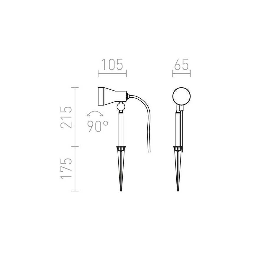 RED - Design Rendl - R10431 - Lamp voor Buiten DIREZZA 1xGU10/35W/230V IP54