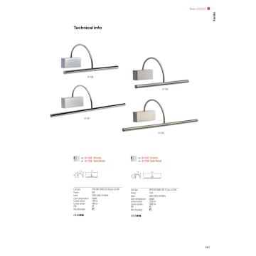 Redo 01-1138 - LED Schilderijverlichting KENDO LED/12W/230V 51,4 cm mat chroom