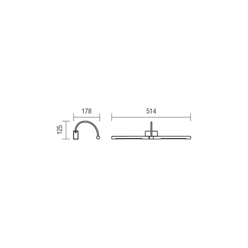 Redo 01-1138 - LED Schilderijverlichting KENDO LED/12W/230V 51,4 cm mat chroom