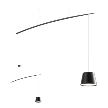 Redo 01-1498 - LED Hanglamp aan een koord LOLLI LED/6W/230V zwart