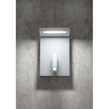 Redo 01-1499 - Spot mural AGOS LED/6W/230V + LED/3,2W USB blanc