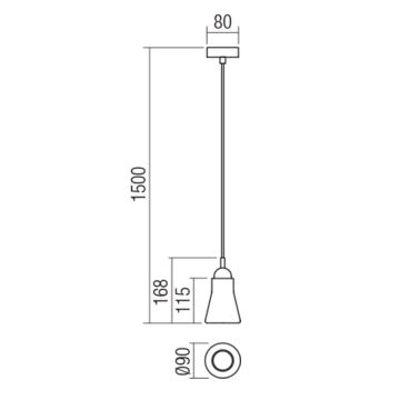 Redo 01-1519 - Suspension filaire UPPER 1xGU10/28W/230V noir/gris