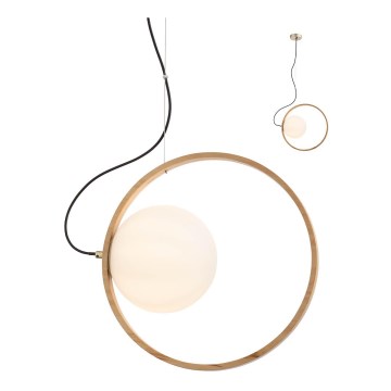 Redo 01-2321 - Hanglamp aan een koord KLEIDI 1xE27/42W/230V diameter 39 cm bruin