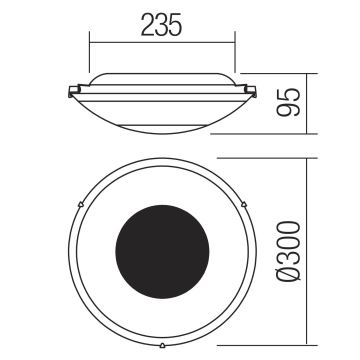 Redo 05-898 - LED Kristallen plafondlamp RA LED/12W/230V diameter 30 cm zilver