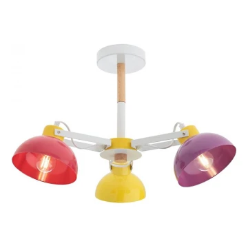 Redo - Hanglamp met vaste hanger voor een kinderkamer EOLO 3x E27 / 42W / 230V