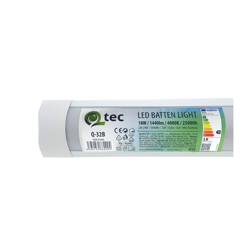 Réglette LED de cuisine QTEC LED/18W/230V 60 cm blanc