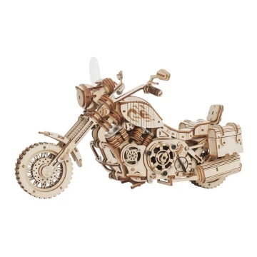RoboTime - 3D houten mechanische puzzel Motorfiets cruiser