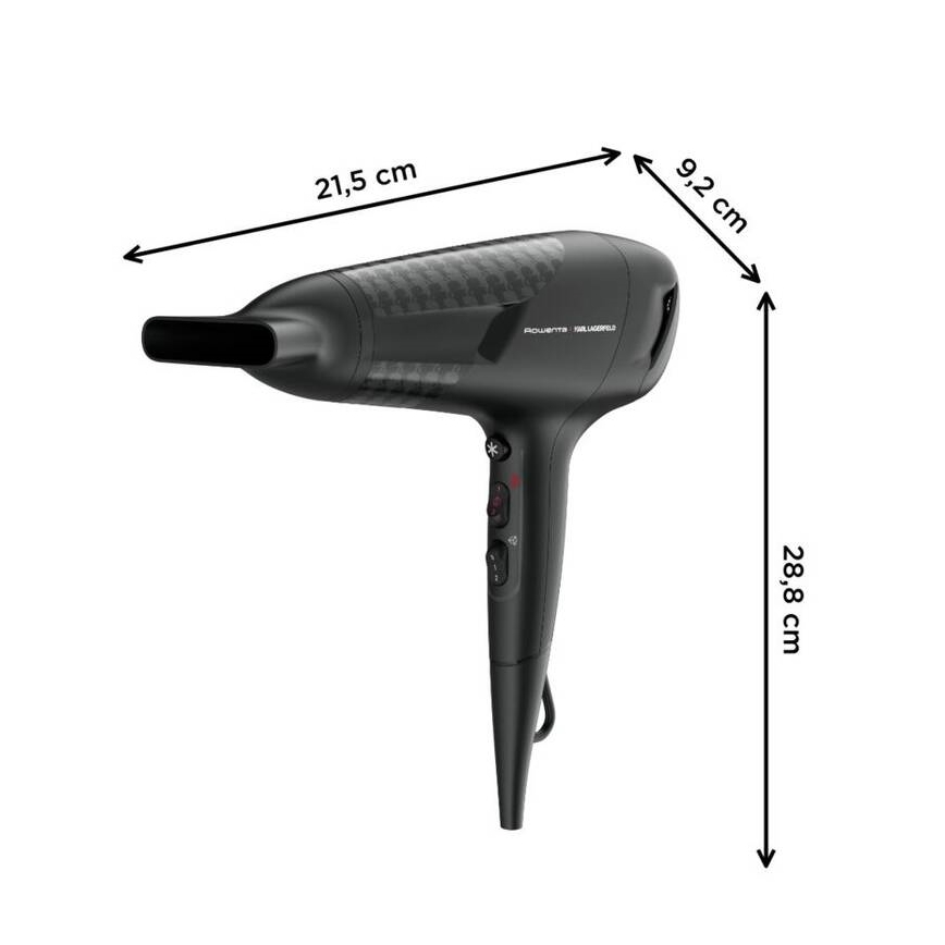 Rowenta - Sèche-cheveux KARL LAGERFELD STUDIO DRY 2100W/230V noir