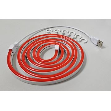 Ruban flexible NEON LED/5V USB 1,8 m rouge