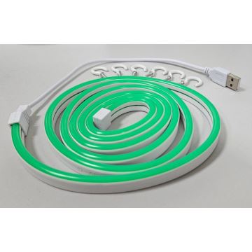 Ruban flexible NEON LED/5V USB 1,8 m vert