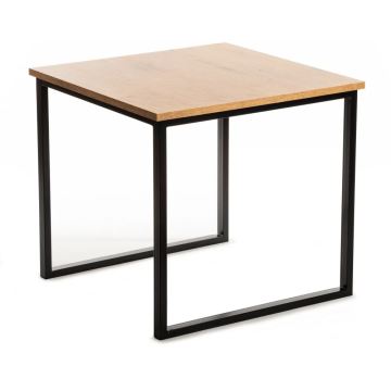 Salontafel EVEN 55x60 cm zwart/bruin