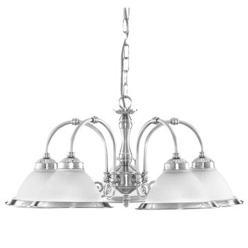 Searchlight - Hanglamp aan een ketting AMERICAN DINER 5xE14/60W/230V chroom