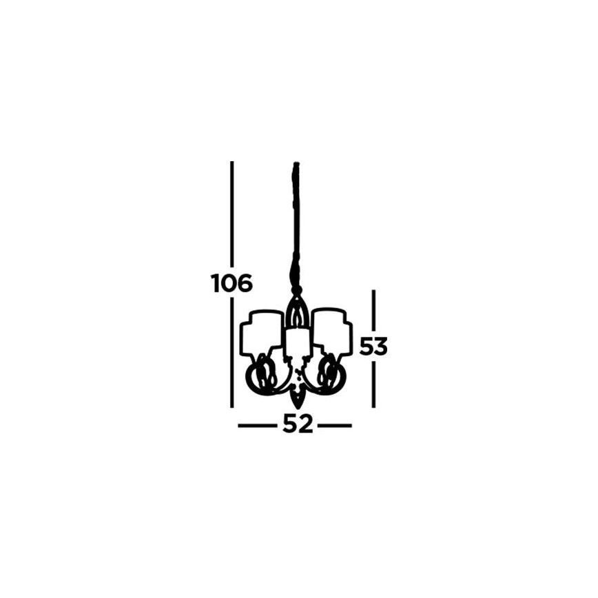 Searchlight - Hanglamp aan een ketting ALBERTO 5xE14/60W/230V