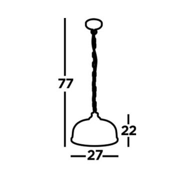 Searchlight - Hanglamp aan een ketting BISTRO 1xE27/60W/230V messing