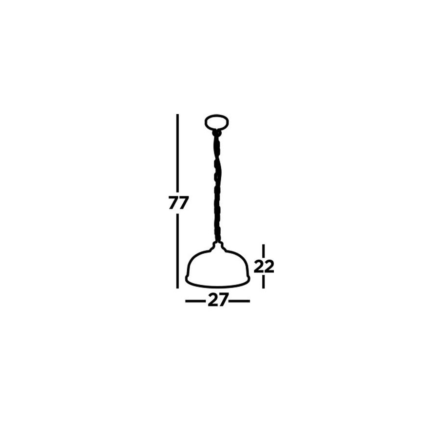 Searchlight - Hanglamp aan een ketting BISTRO 1xE27/60W/230V messing