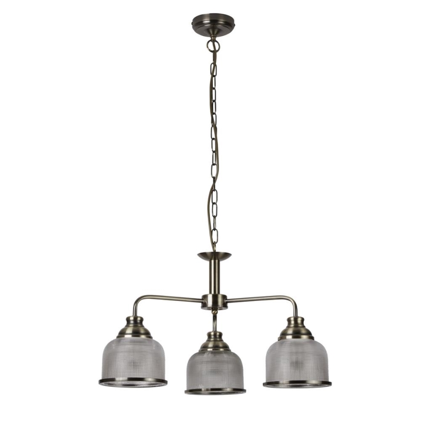 Searchlight - Hanglamp aan een ketting BISTRO 3xE27/60W/230V messing