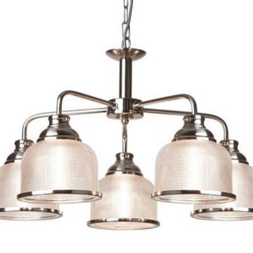 Searchlight - Hanglamp aan een ketting BISTRO 5xE27/60W/230V chroom