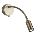 Searchlight 2256AB - LED Petite lampe flexible ADJU LED/1W/230V laiton