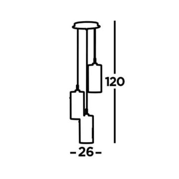 Searchlight - Hanglamp aan een koord DUO 3xE14/60W/230V antraciet