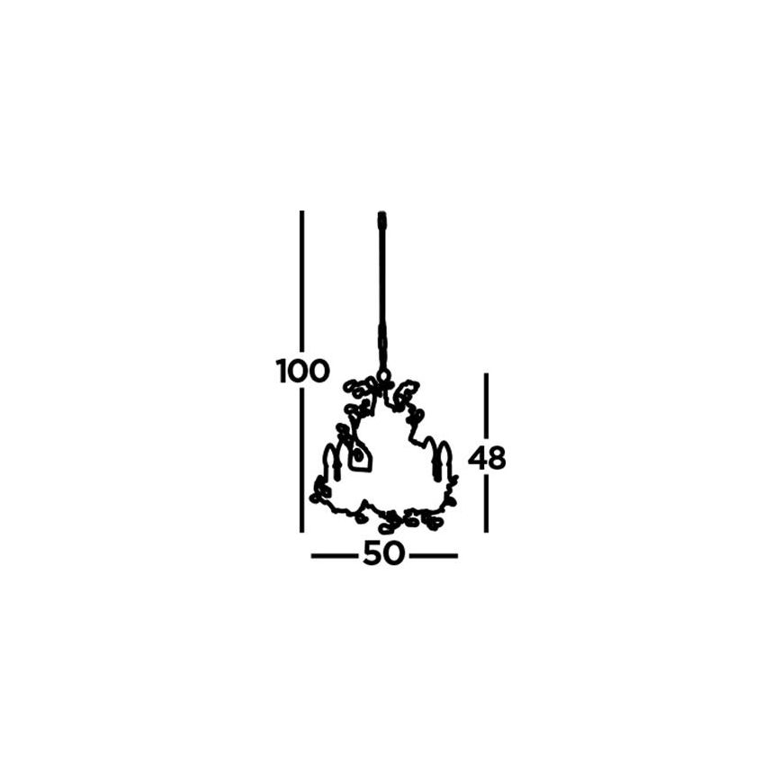 Searchlight - Suspension sur chaîne ALMANDITE 5xE14/40W/230V