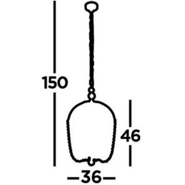 Searchlight - Hanglamp aan een ketting SHOWER 5xE14/60W/230V zwart