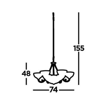 Searchlight - Hanglamp aan een ketting WINDSOR 8xE14/40W/230V chroom