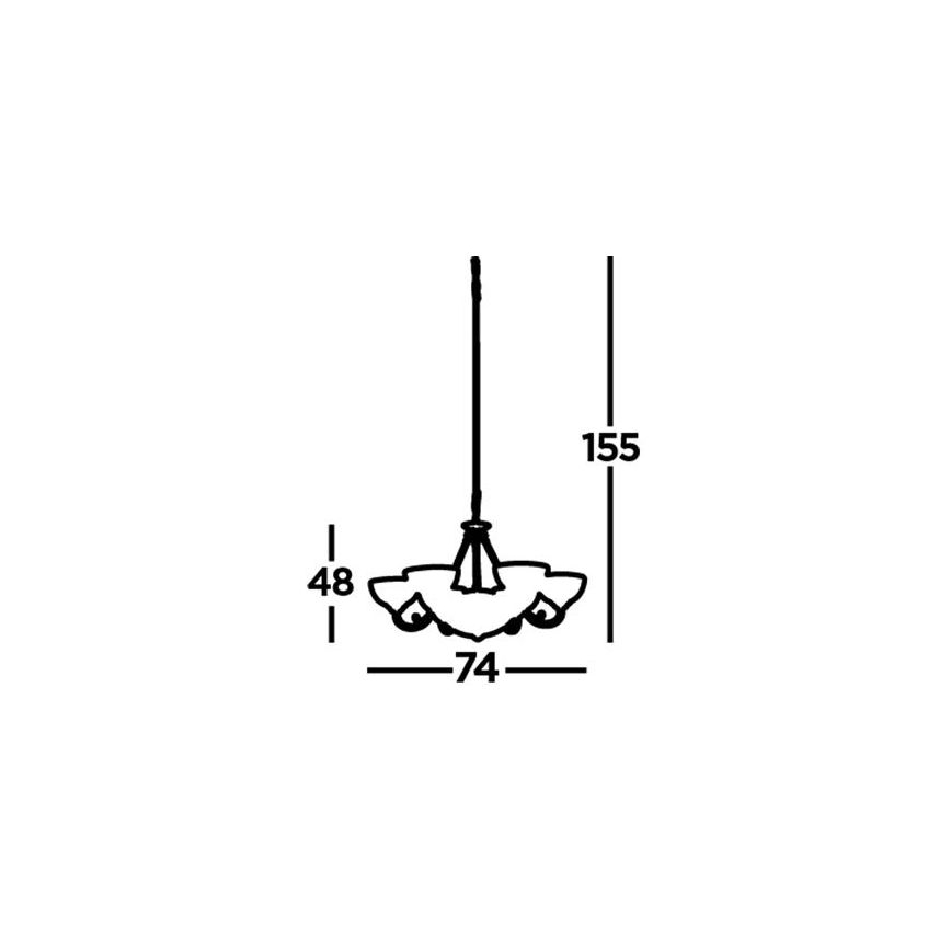 Searchlight - Hanglamp aan een ketting WINDSOR 8xE14/40W/230V chroom