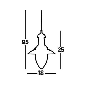 Searchlight - Suspension filaire FISHERMAN 1xE27/60W/230V laiton