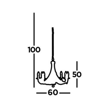 Searchlight - Hanglamp aan een ketting MAYPOLE 8xE14/60W/230V chroom