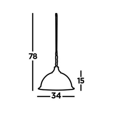 Searchlight - Hanglamp aan een ketting AMERICAN DINER 1xE27/60W/230V messing