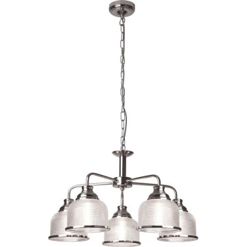 Searchlight - Hanglamp aan een ketting BISTRO 5xE27/60W/230V chroom