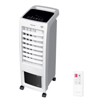 Sencor - Mobile air cooler met LED scherm 3in1 70W/230V wit + afstandsbediening