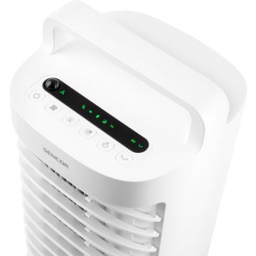 Sencor - Rafraîchisseur d'air portable avec écran LED 3en1 45W/230V blanc + télécommande