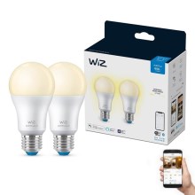 SET 2x Dimbare LED Lamp A60 E27/8W/230V 2700K CRI 90 Wi-Fi - WiZ