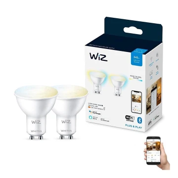 SET 2x Dimbare LED Lamp PAR16 GU10/4,7W/230V 2700-6500K CRI 90 Wi-Fi - WiZ