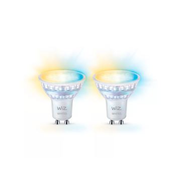 SET 2x Dimbare LED Lamp PAR16 GU10/4,7W/230V 2700-6500K CRI 90 Wi-Fi - WiZ