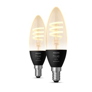 SET 2x Dimbare LED Lamp Philips Hue WHITE AMBIANCE E14/4,6W/230V