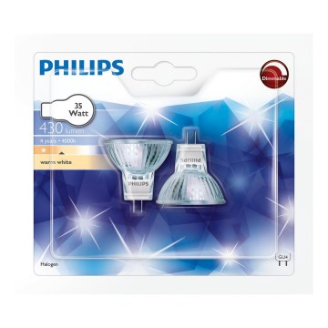 SET 2x Industriële lamp Philips GU4/35W/12V