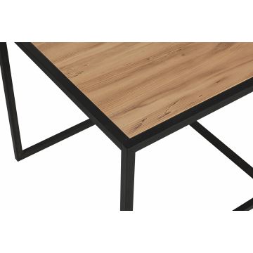 SET 2x Koffie Tafel ATLANTIS bruin/zwart