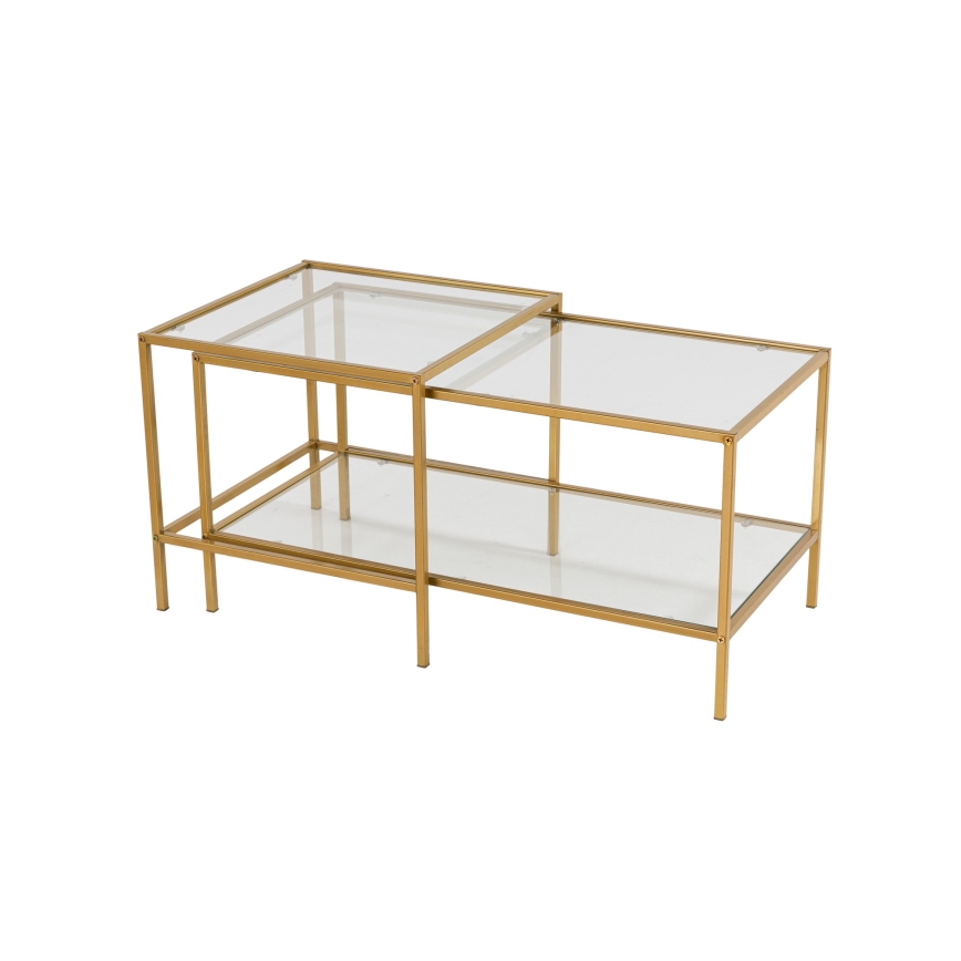 SET 2x Koffie Tafel SEVAY goud