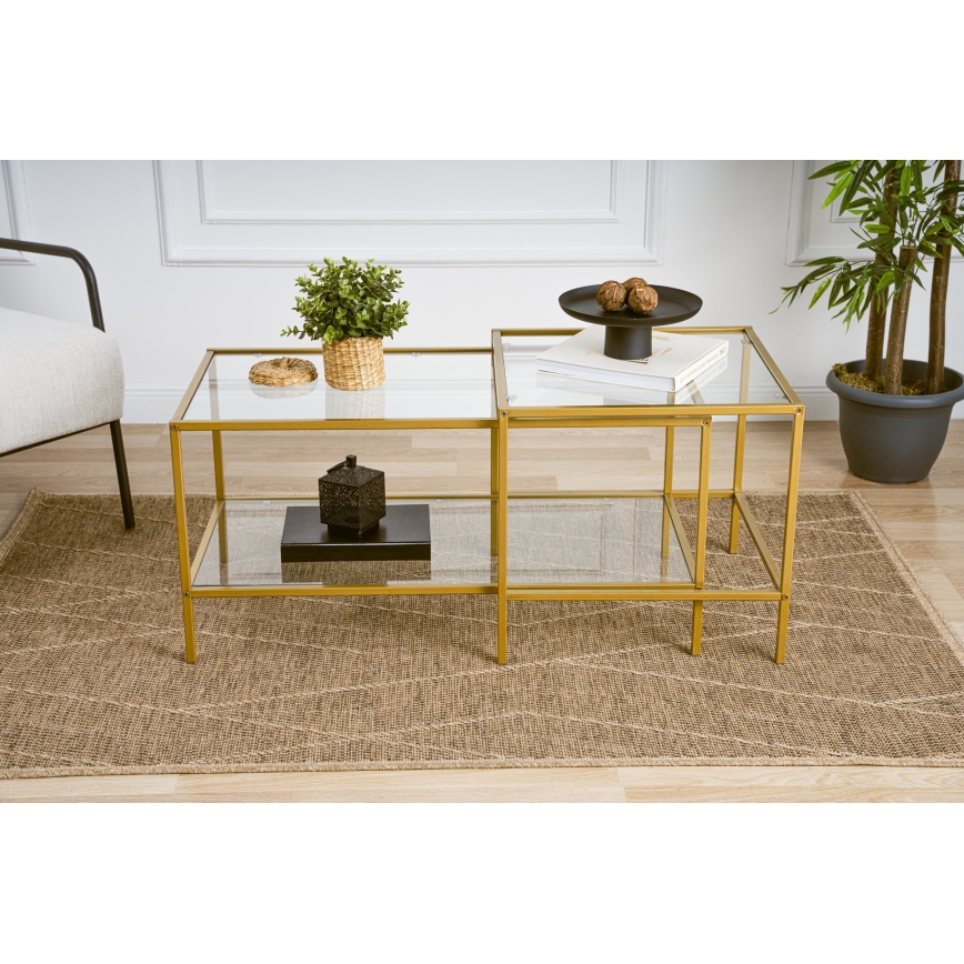 SET 2x Koffie Tafel SEVAY goud