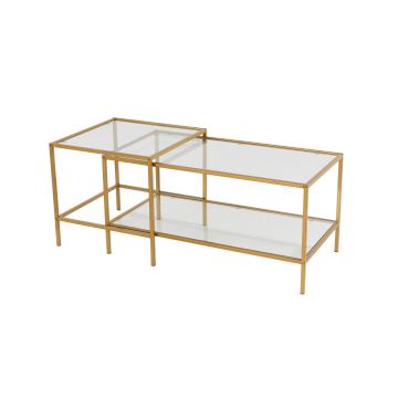 SET 2x Koffie Tafel SEVAY goud