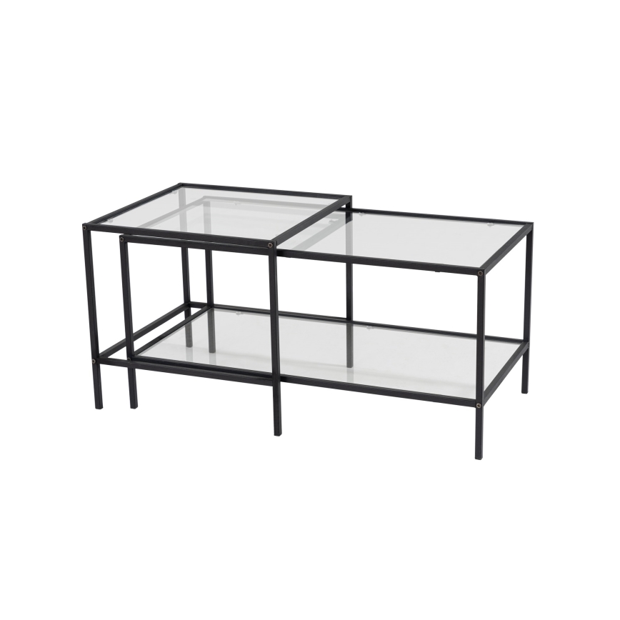 SET 2x Koffie Tafel SEVAY zwart