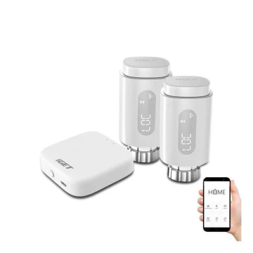 SET 2x Smart thermostatische kop + slim poort GW1 Wi-Fi Zigbee