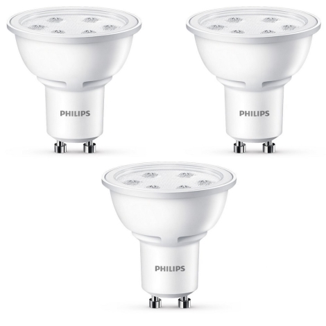 industrie Lyrisch Verwoesten SET 3x LED Lamp Philips GU10/3,5W/230V 2700K | Lumimania