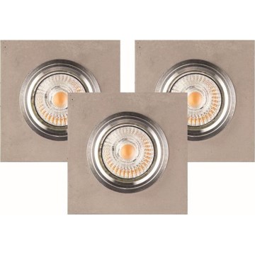 SET 3x LED Suspended lamp VITAR 1xGU10/5W/230V beton - FSC gecertificeerd