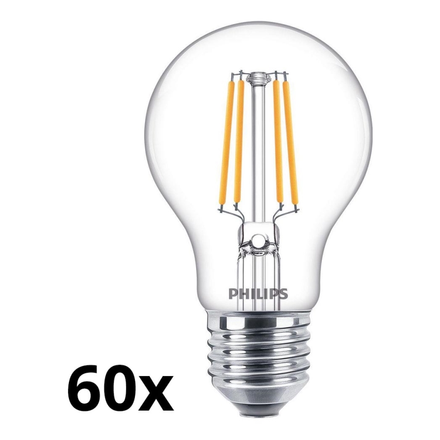 SET 60x LED Lamp VINTAGE Philips A60 E27/4,3W/230V 2700K