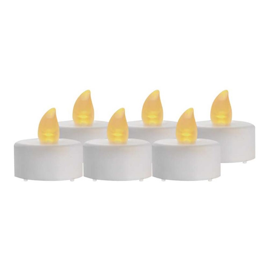 SET 6x LED Kerst Decoraties 6xLED/6xCR2032 wit